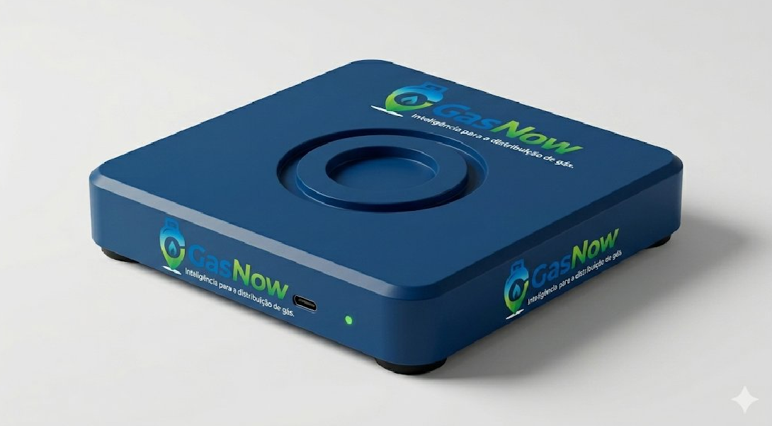 Balança inteligente GasNow, instalada sob o botijão do cliente